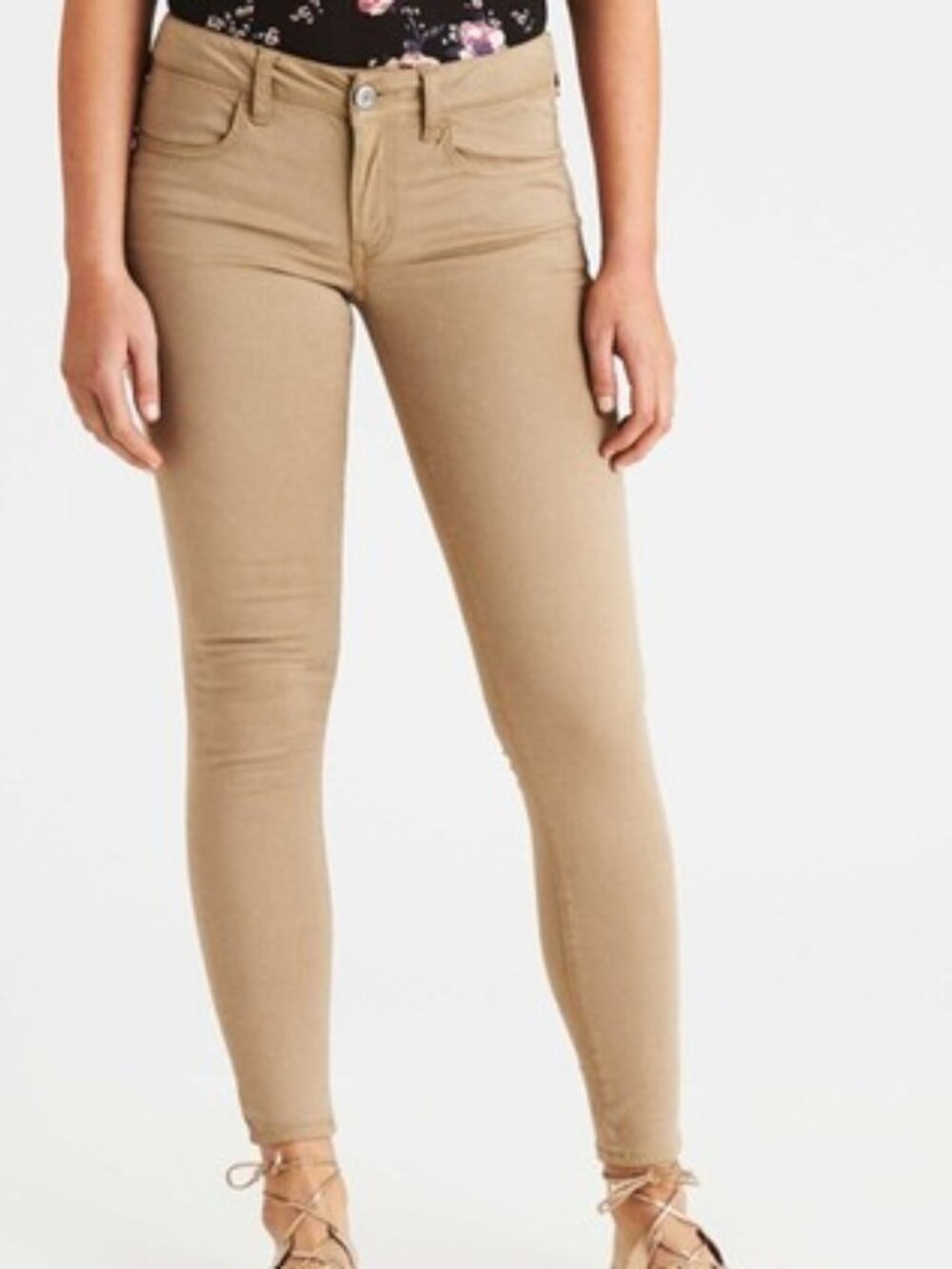 American Eagle Super Stretch Jeggings Tan 10